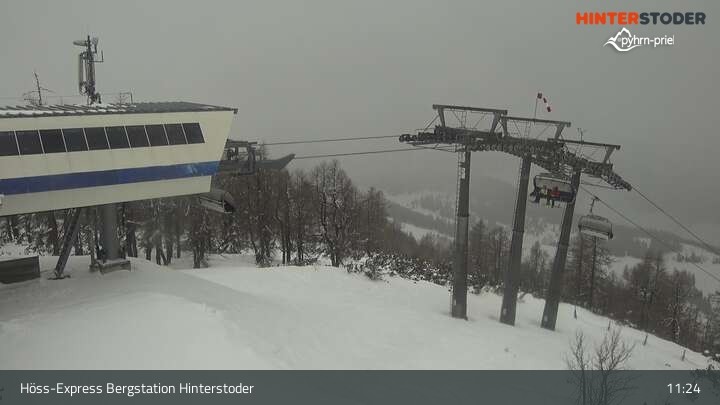 Archived image Webcam Hinterstoder Höss-Express Top Station