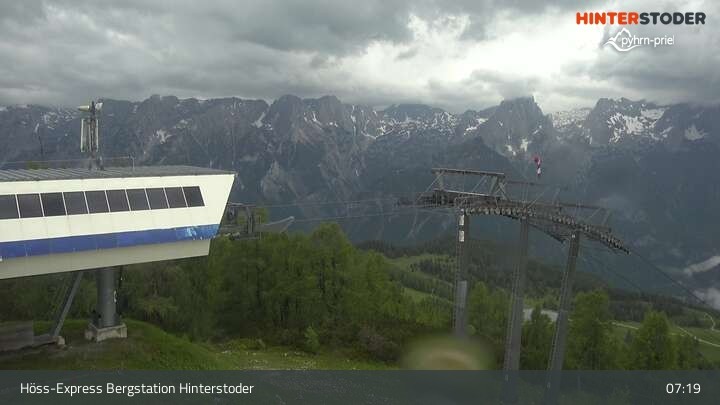 Archiv Foto Webcam Hinterstoder Höss-Express Bergstation