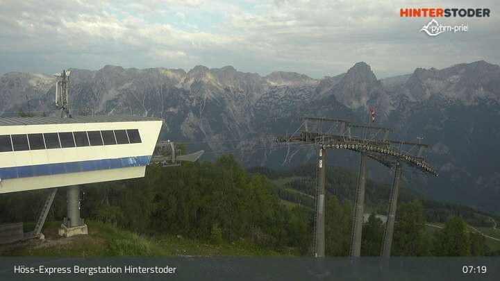 Archiv Foto Webcam Hinterstoder Höss-Express Bergstation