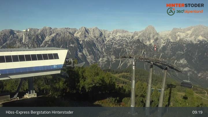 Archiv Foto Webcam Hinterstoder Höss-Express Bergstation