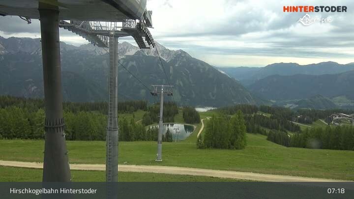 Archiv Foto Webcam Hinterstoder Bergstation Hirschkogelbahn