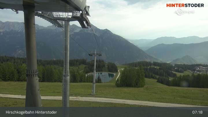 Archiv Foto Webcam Hinterstoder Bergstation Hirschkogelbahn