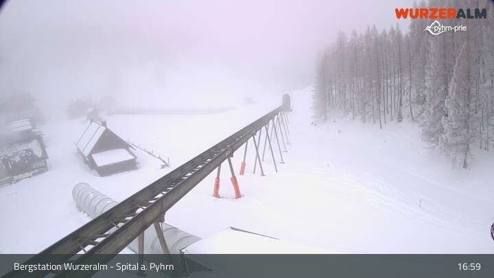 Archiv Foto Webcam Spital am Pyhrn - Bergstation Wurzeralm