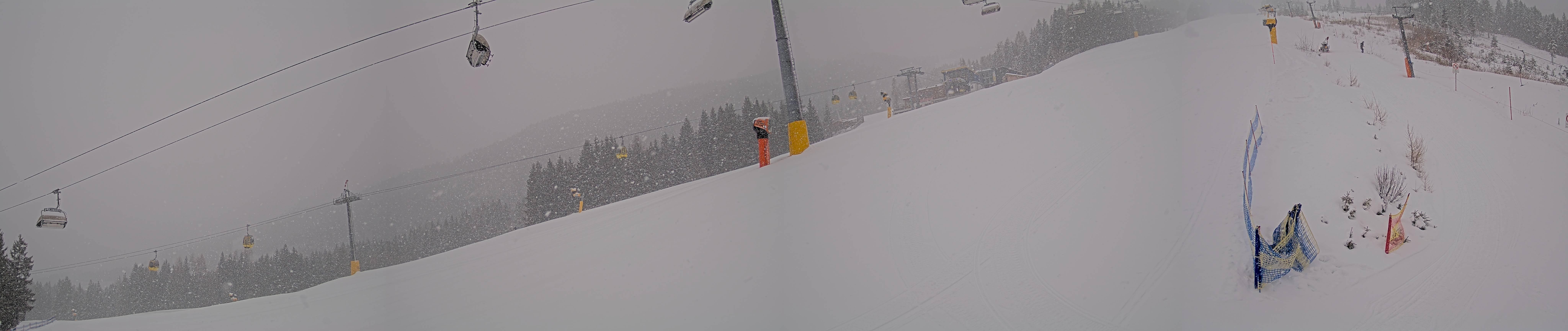 Archiv Foto Webcam Hauser Kaibling: Bergstation der 8er Gondel