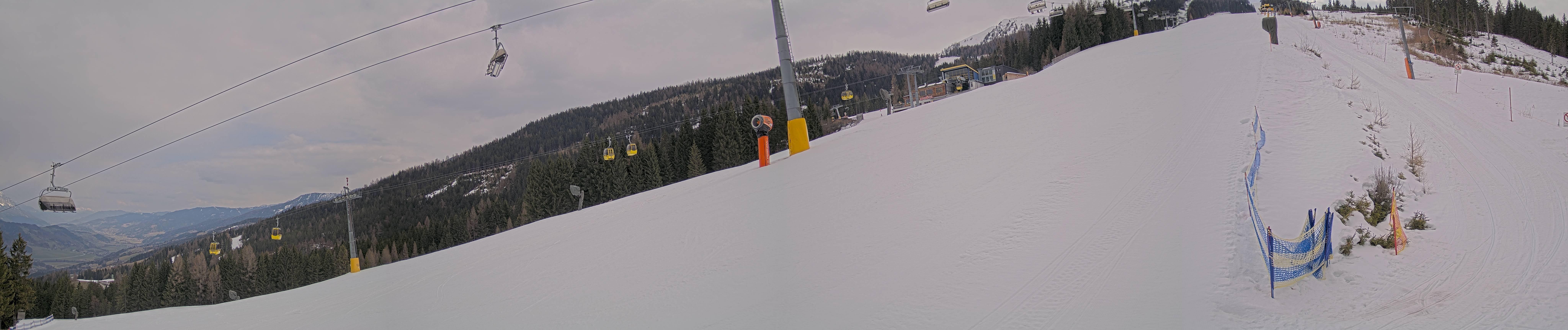 Archiv Foto Webcam Hauser Kaibling: Bergstation der 8er Gondel