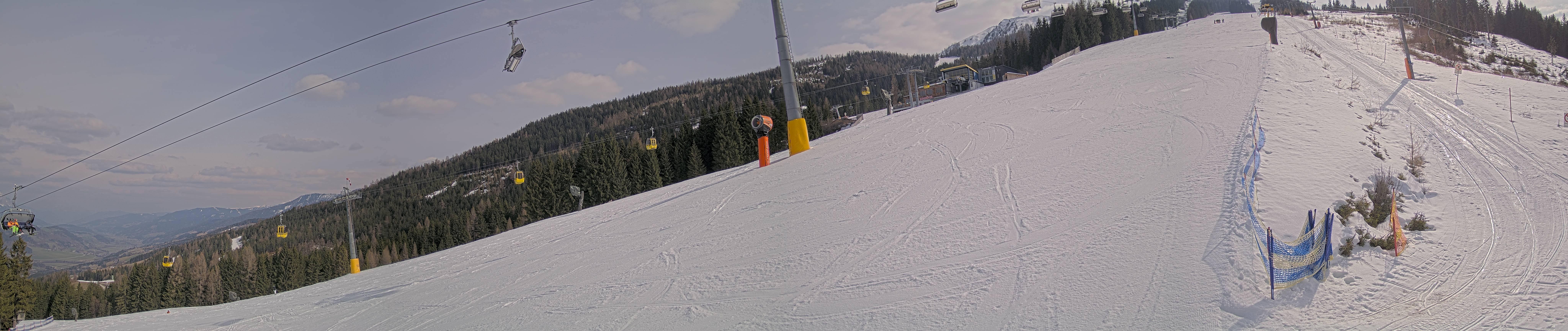 Archiv Foto Webcam Hauser Kaibling: Bergstation der 8er Gondel