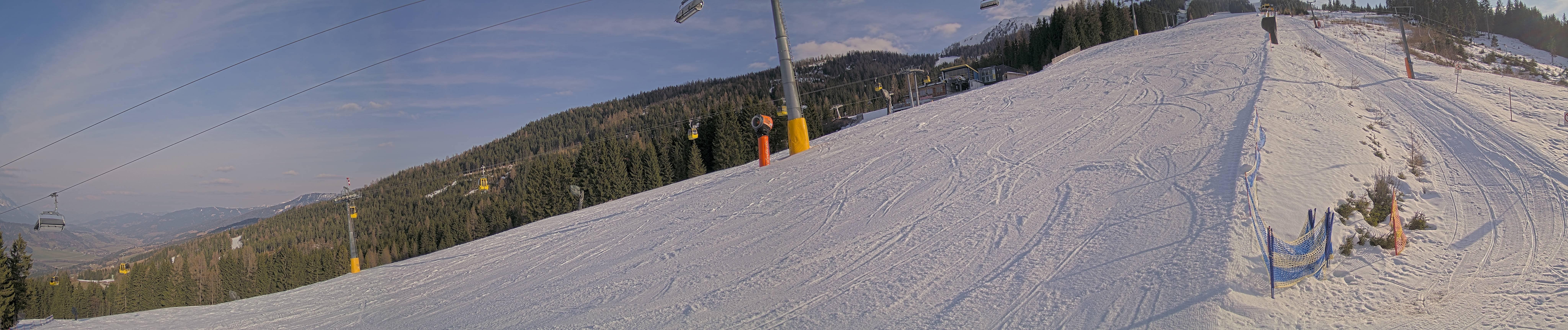 Archiv Foto Webcam Hauser Kaibling: Bergstation der 8er Gondel