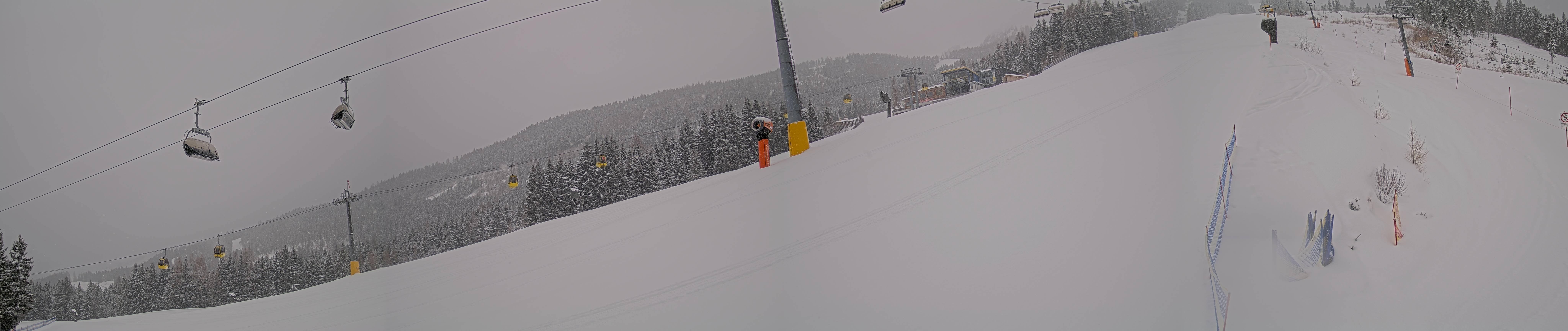 Archiv Foto Webcam Hauser Kaibling: Bergstation der 8er Gondel