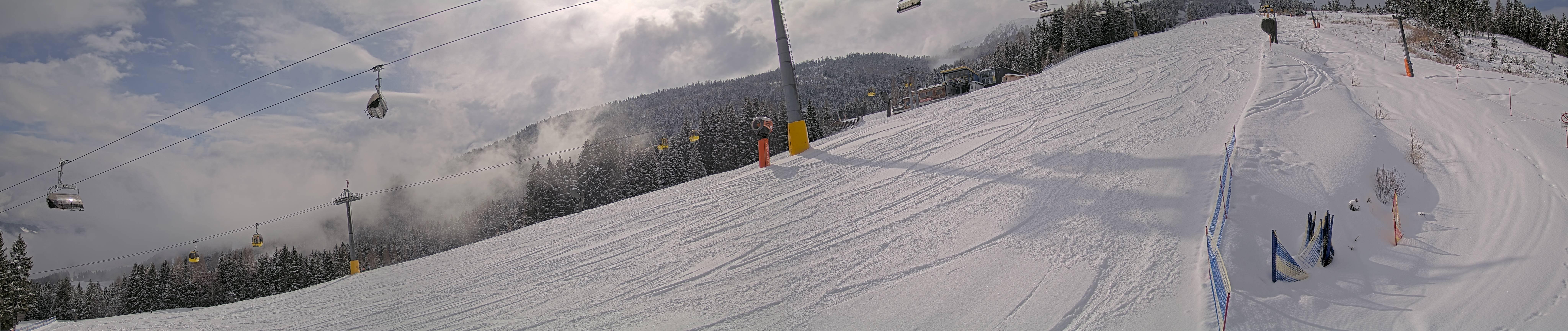 Archiv Foto Webcam Hauser Kaibling: Bergstation der 8er Gondel