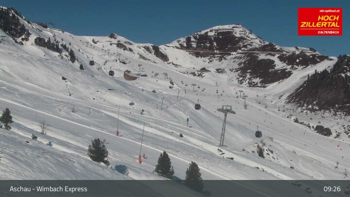 Archiv Foto Webcam Wimbachexpress Hochzillertal