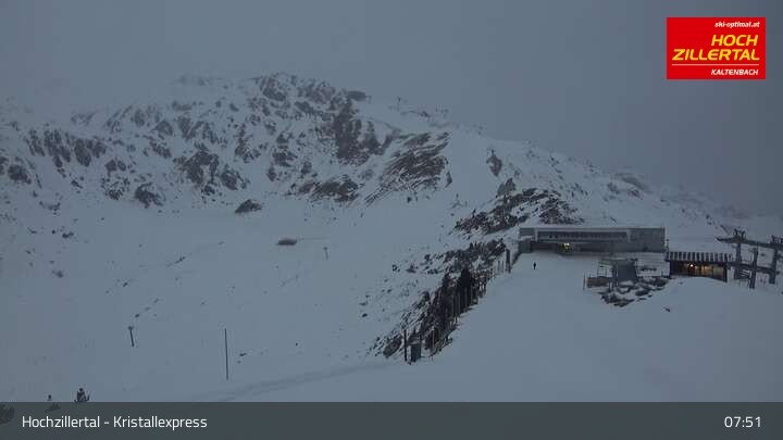 Archiv Foto Webcam Wimbachexpress Bergstation - Hochzillertal