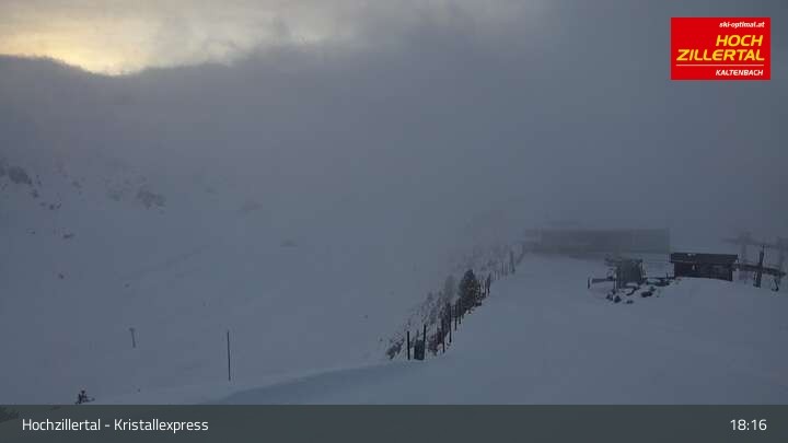 Archived image Webcam Wimbachexpress Top Station - Hochzillertal