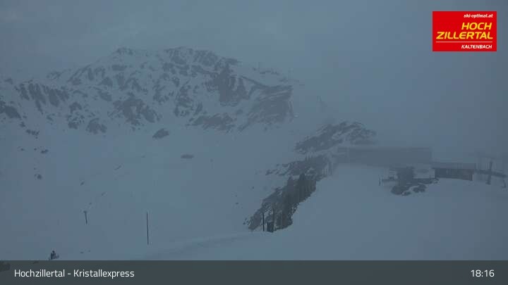 Archived image Webcam Wimbachexpress Top Station - Hochzillertal
