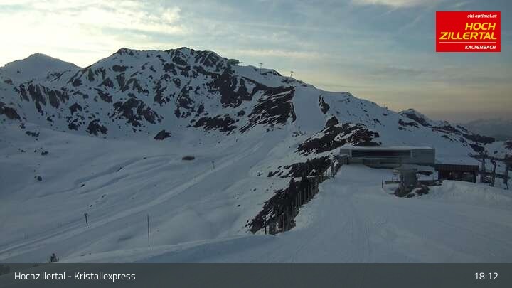 Archived image Webcam Wimbachexpress Top Station - Hochzillertal