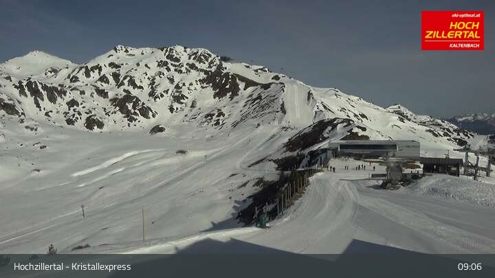 Archiv Foto Webcam Wimbachexpress Bergstation - Hochzillertal