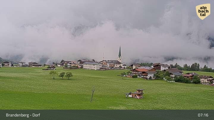 Archived image Webcam Brandenberg in Tyrol