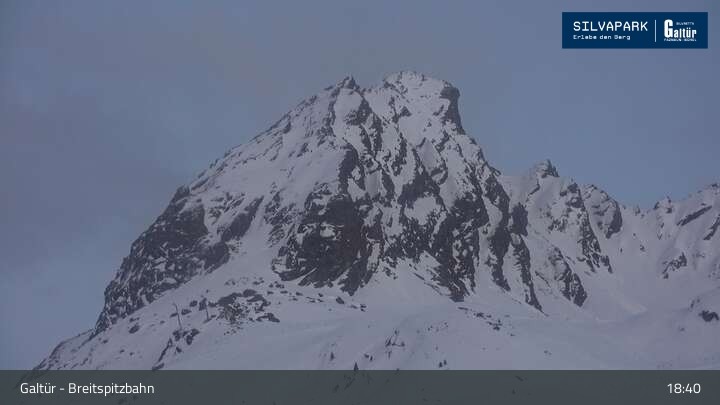 Archived image Webcam Breitspitzbahn Galtür - Silvapark