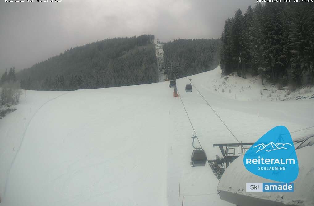 Archived image Webcam Reiteralm: Preunegg Jet Base Station