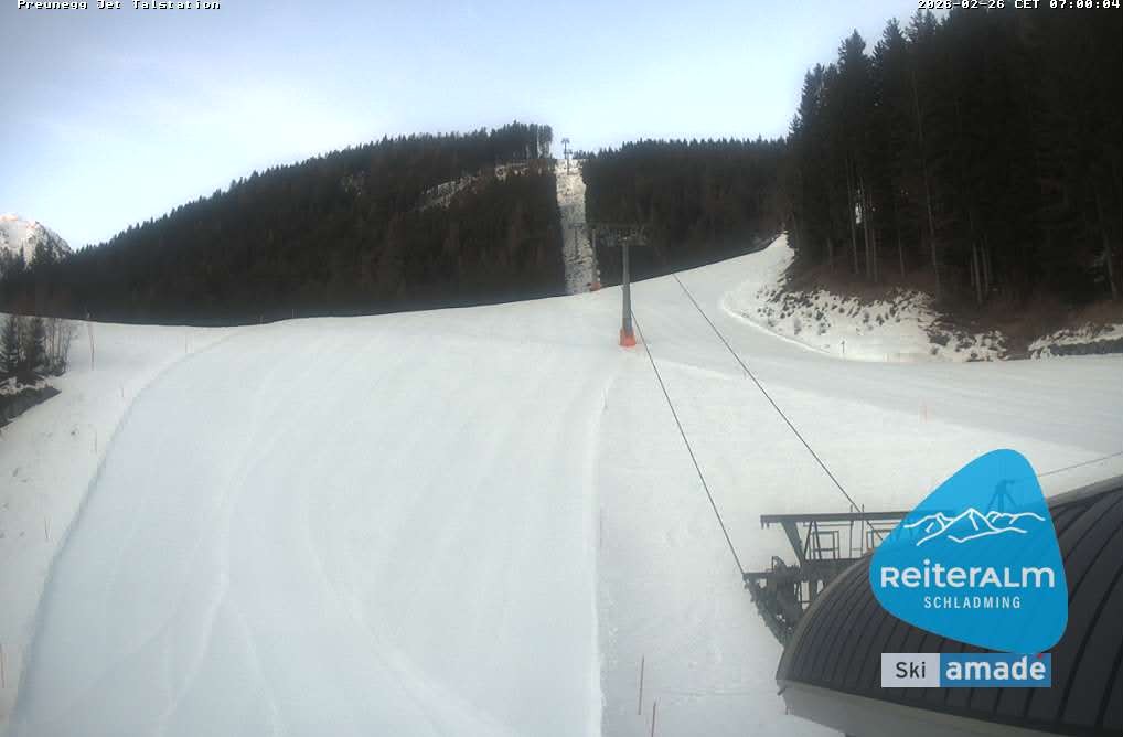 Archived image Webcam Reiteralm: Preunegg Jet Base Station