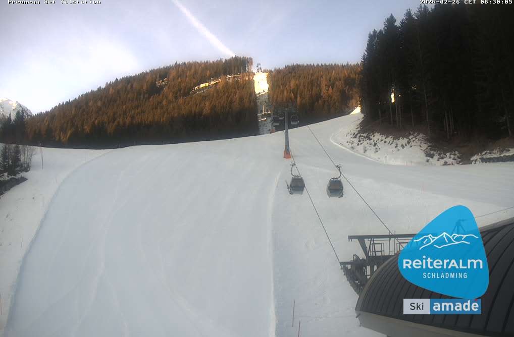 Archived image Webcam Reiteralm: Preunegg Jet Base Station