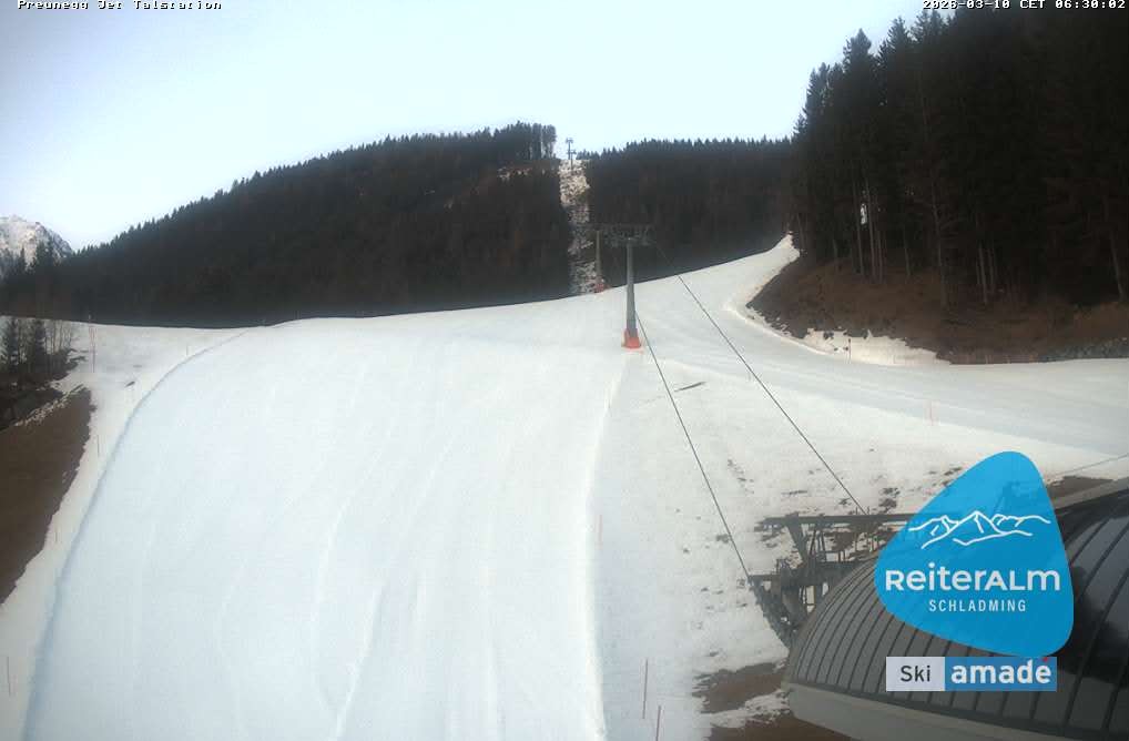 Archived image Webcam Reiteralm: Preunegg Jet Base Station