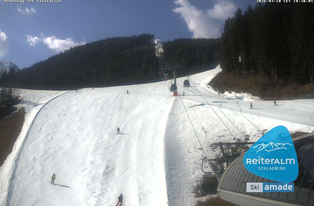 Archived image Webcam Reiteralm: Preunegg Jet Base Station