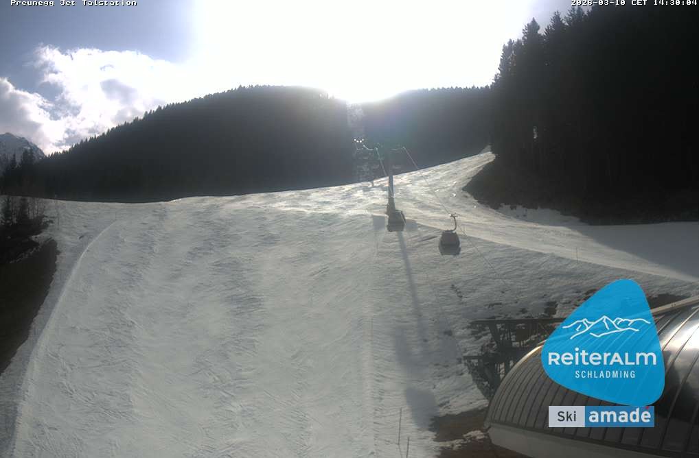 Archived image Webcam Reiteralm: Preunegg Jet Base Station