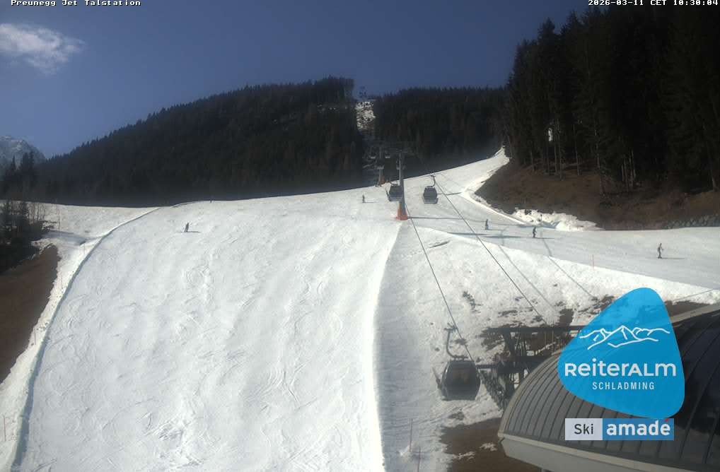 Archived image Webcam Reiteralm: Preunegg Jet Base Station