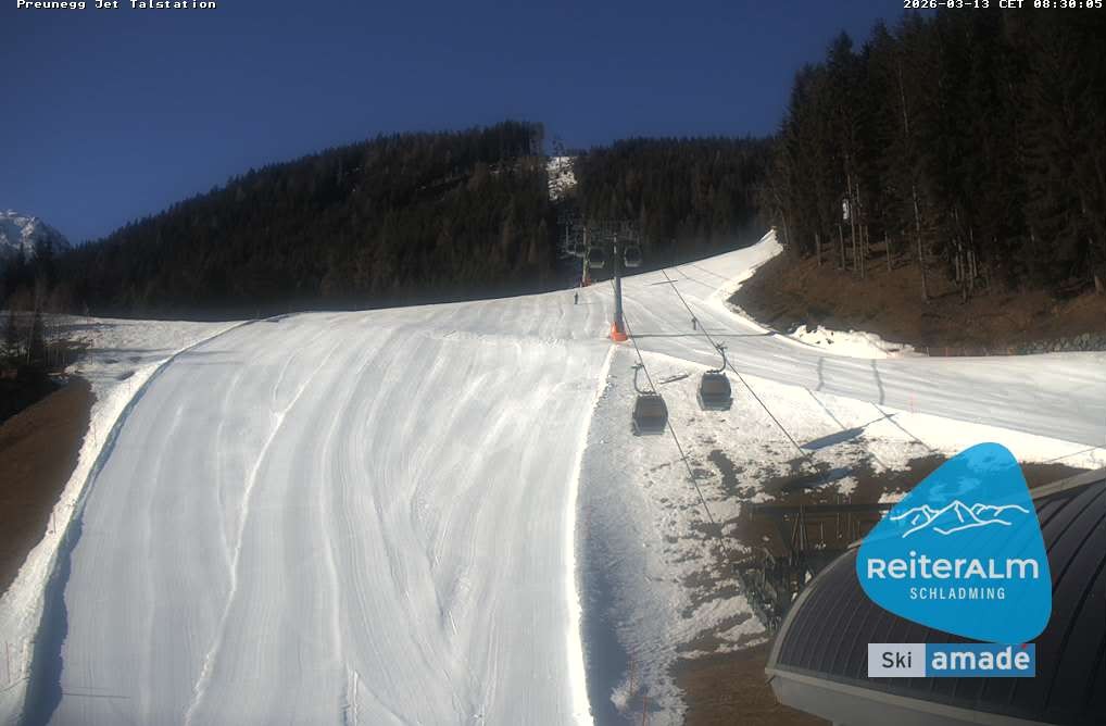 Archived image Webcam Reiteralm: Preunegg Jet Base Station