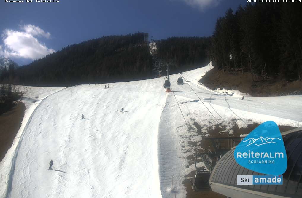 Archived image Webcam Reiteralm: Preunegg Jet Base Station