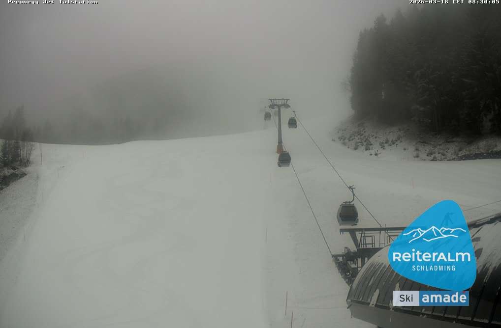 Archived image Webcam Reiteralm: Preunegg Jet Base Station