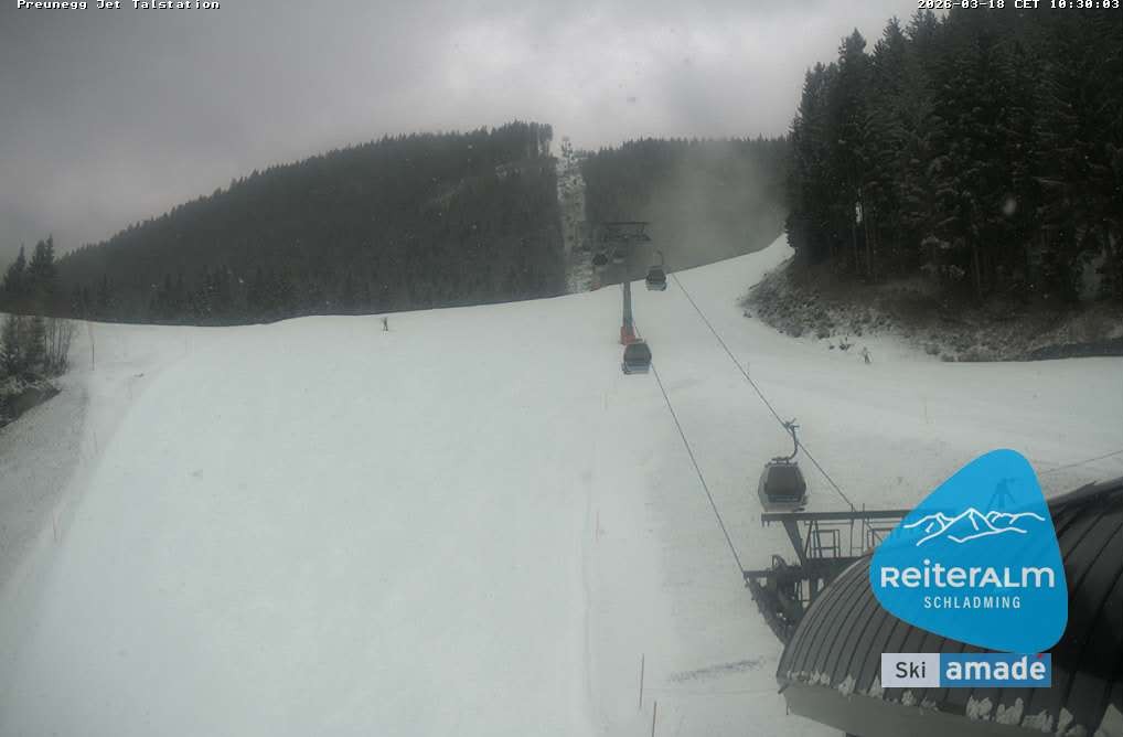 Archived image Webcam Reiteralm: Preunegg Jet Base Station