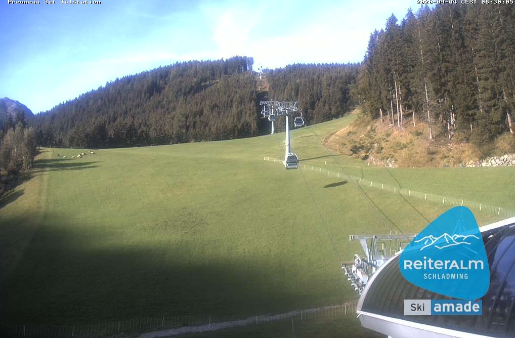 Archived image Webcam Reiteralm: Preunegg Jet Base Station