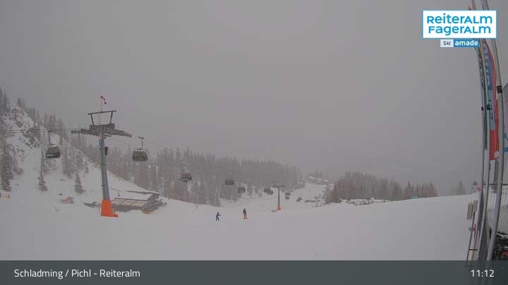 Archived image Webcam Reiteralm: Top station Preunegg Jet