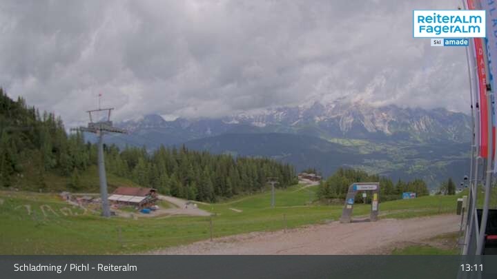Archived image Webcam Reiteralm: Top station Preunegg Jet