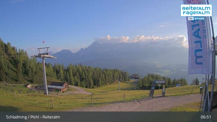 Archived image Webcam Reiteralm: Top station Preunegg Jet