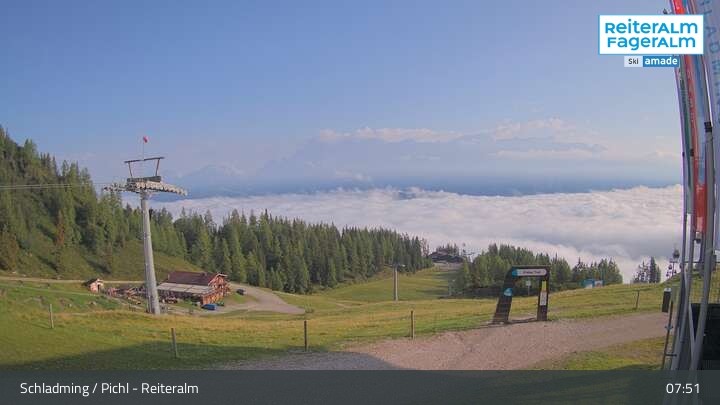Archiv Foto Webcam Reiteralm - Bergstation Preunegg Jet