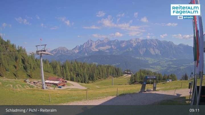 Archived image Webcam Reiteralm: Top station Preunegg Jet