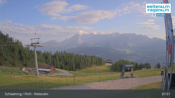 Archiv Foto Webcam Reiteralm - Bergstation Preunegg Jet