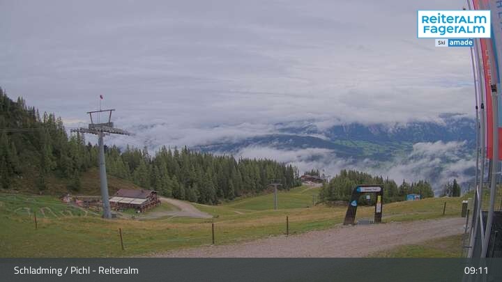 Archived image Webcam Reiteralm: Top station Preunegg Jet
