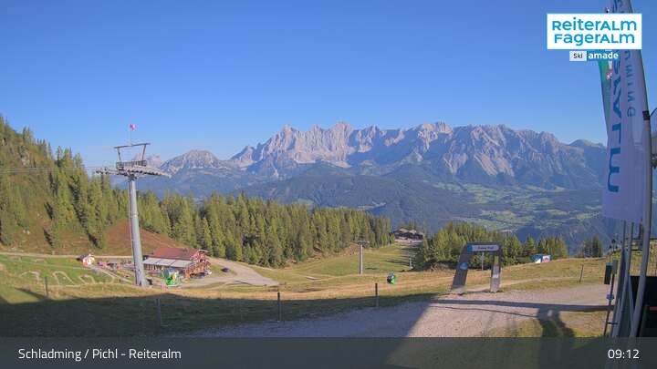 Archived image Webcam Reiteralm: Top station Preunegg Jet
