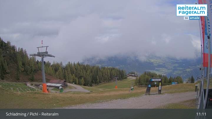 Archived image Webcam Reiteralm: Top station Preunegg Jet