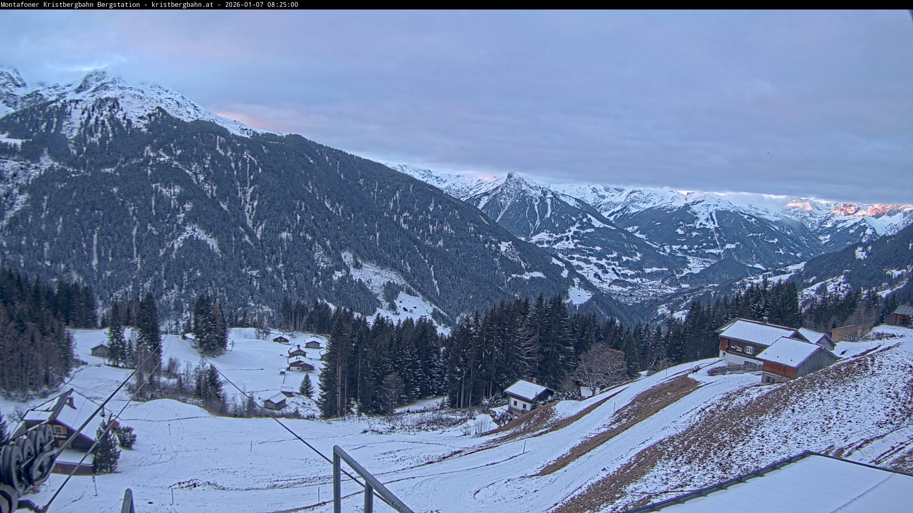 Archiv Foto Webcam Bergstation Montafoner Kristbergbahn, Vorarlberg