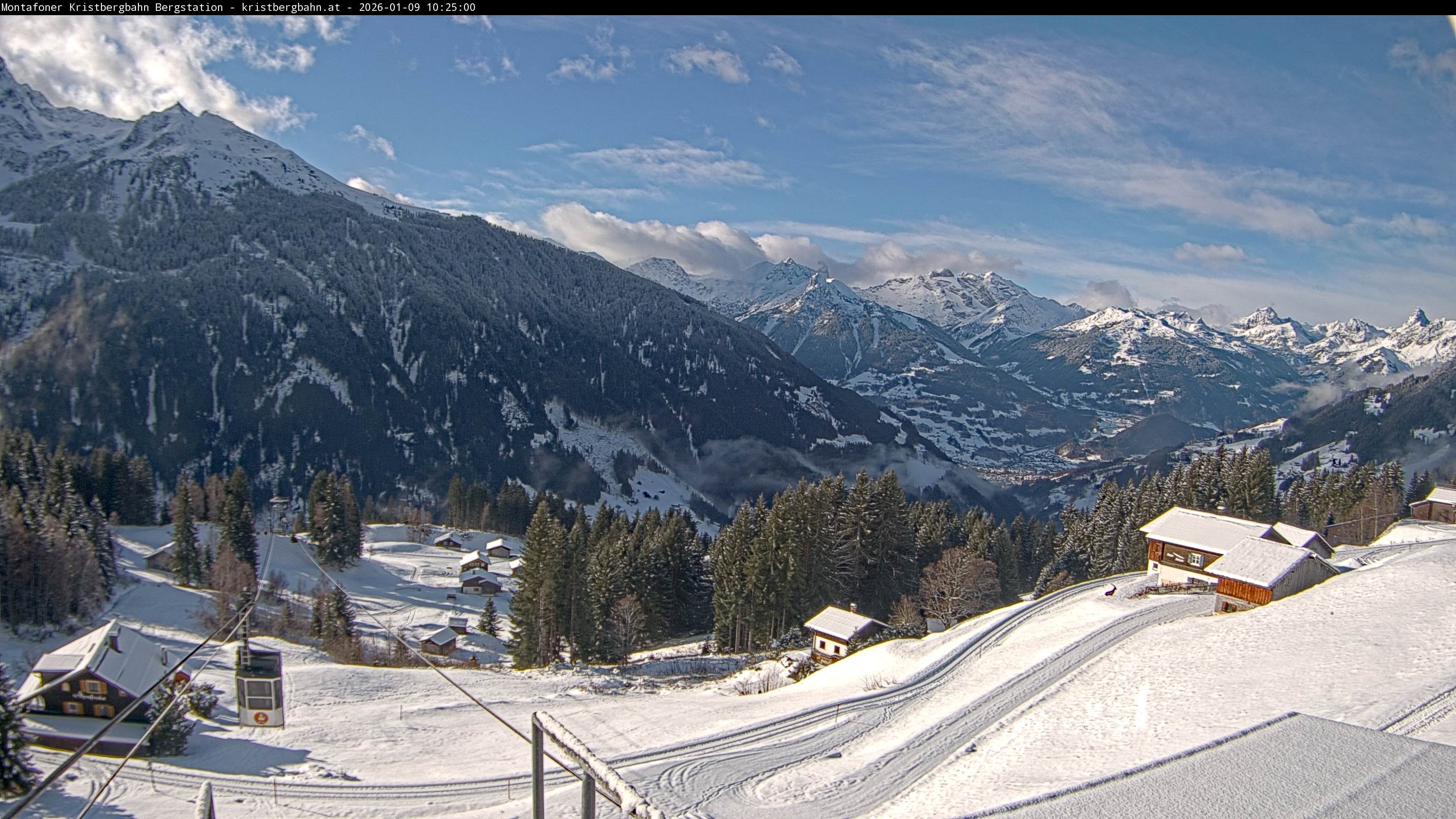 Archiv Foto Webcam Bergstation Montafoner Kristbergbahn, Vorarlberg