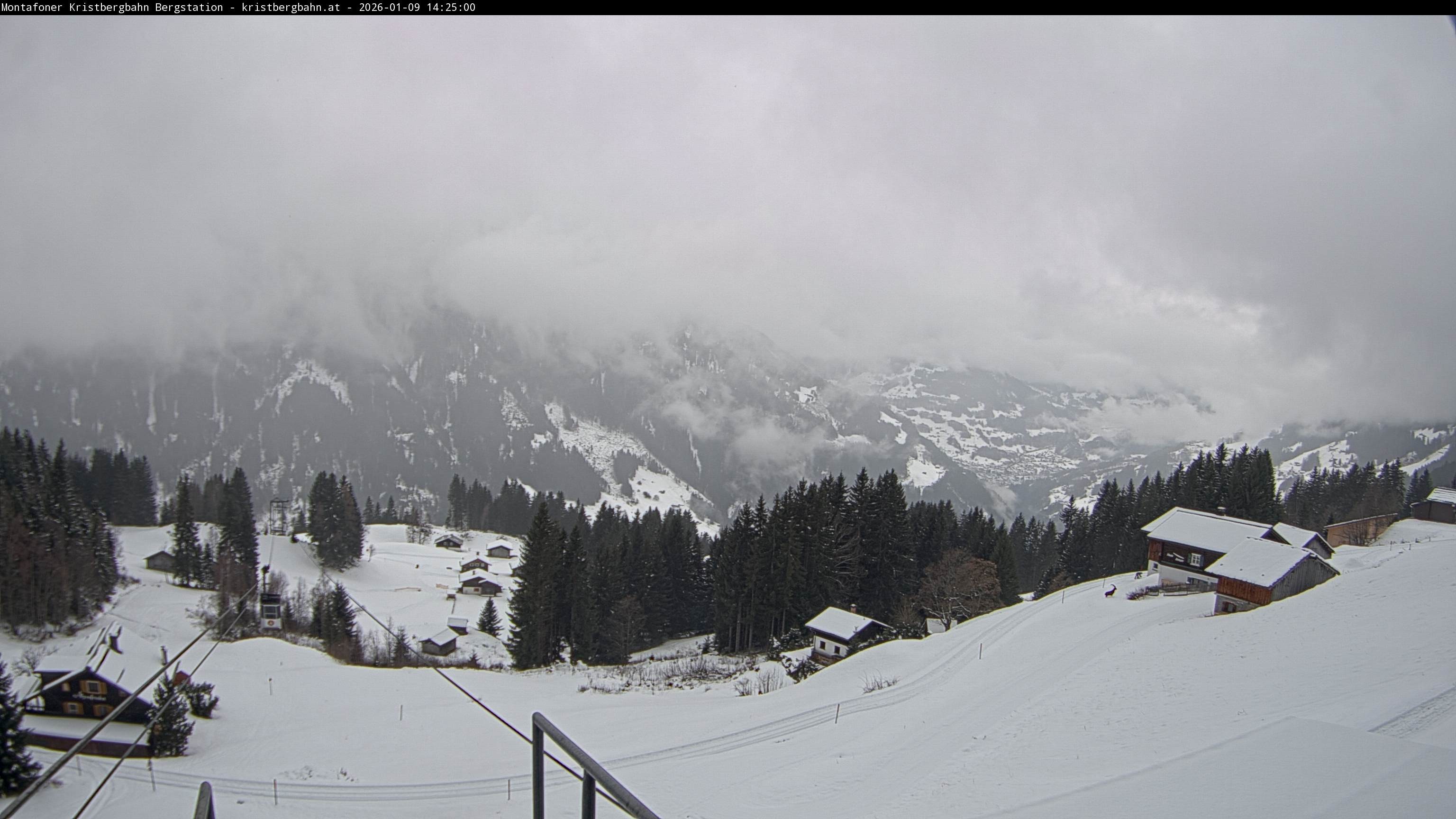 Archiv Foto Webcam Bergstation Montafoner Kristbergbahn, Vorarlberg