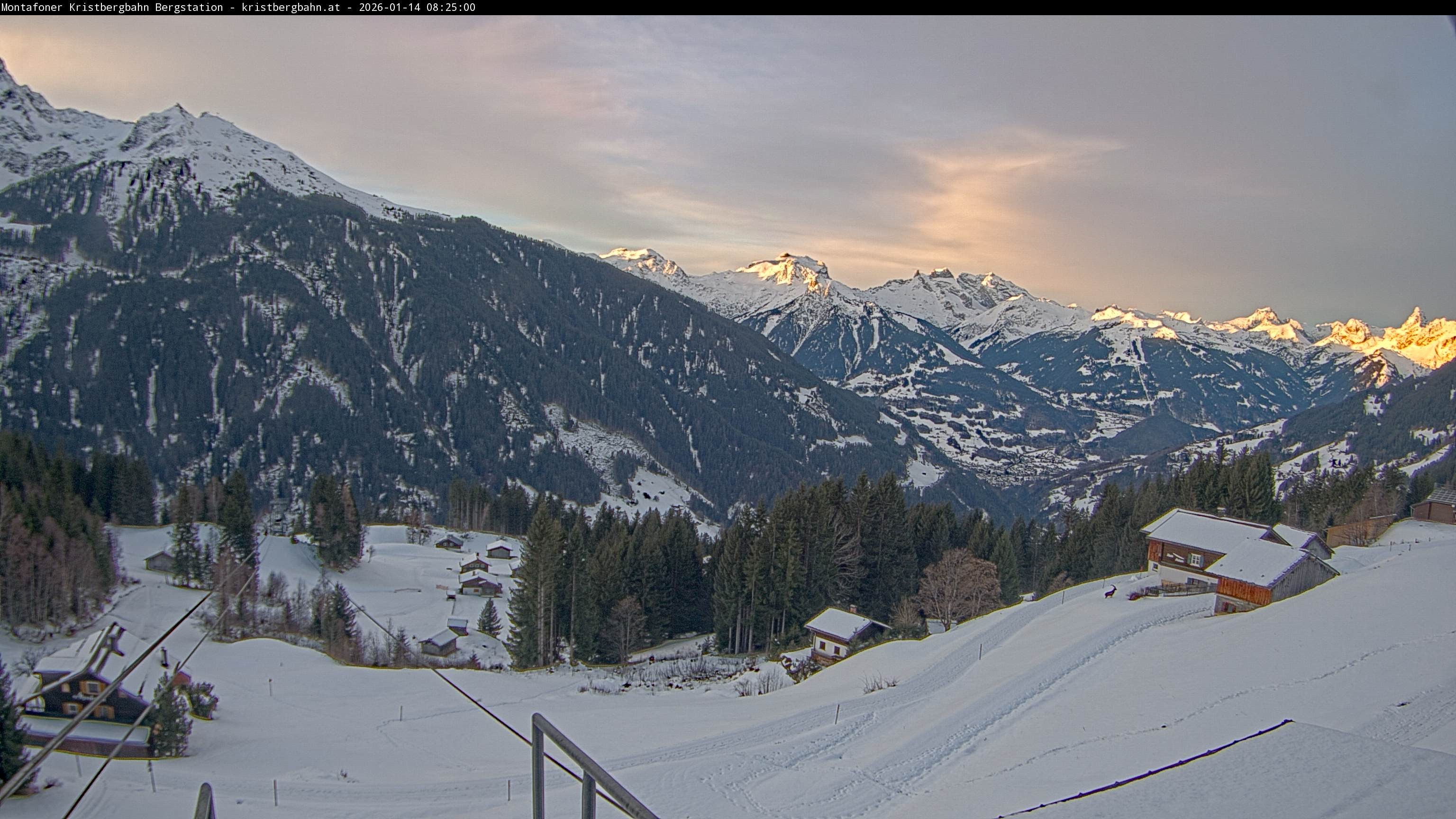 Archiv Foto Webcam Bergstation Montafoner Kristbergbahn, Vorarlberg