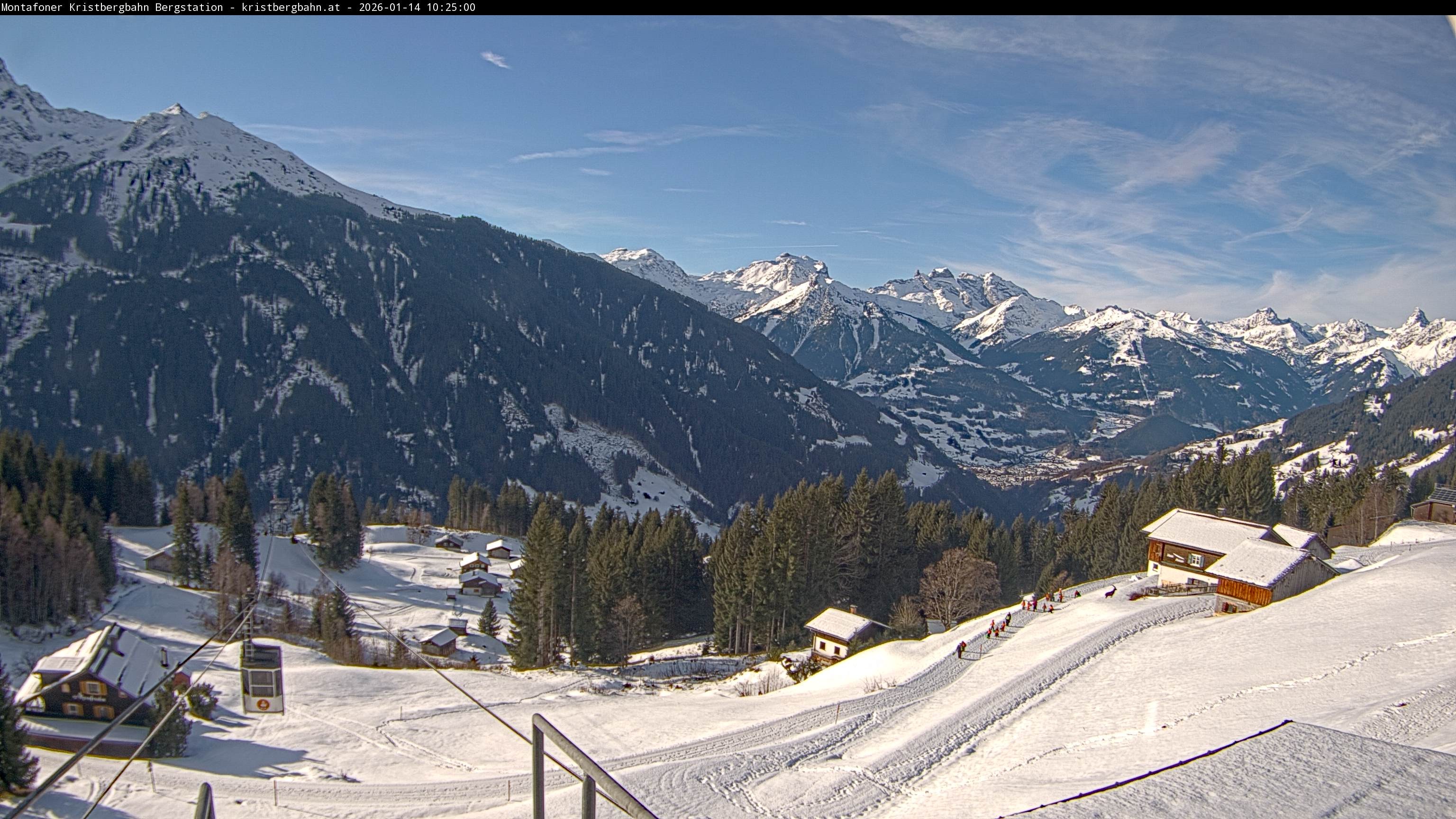 Archiv Foto Webcam Bergstation Montafoner Kristbergbahn, Vorarlberg