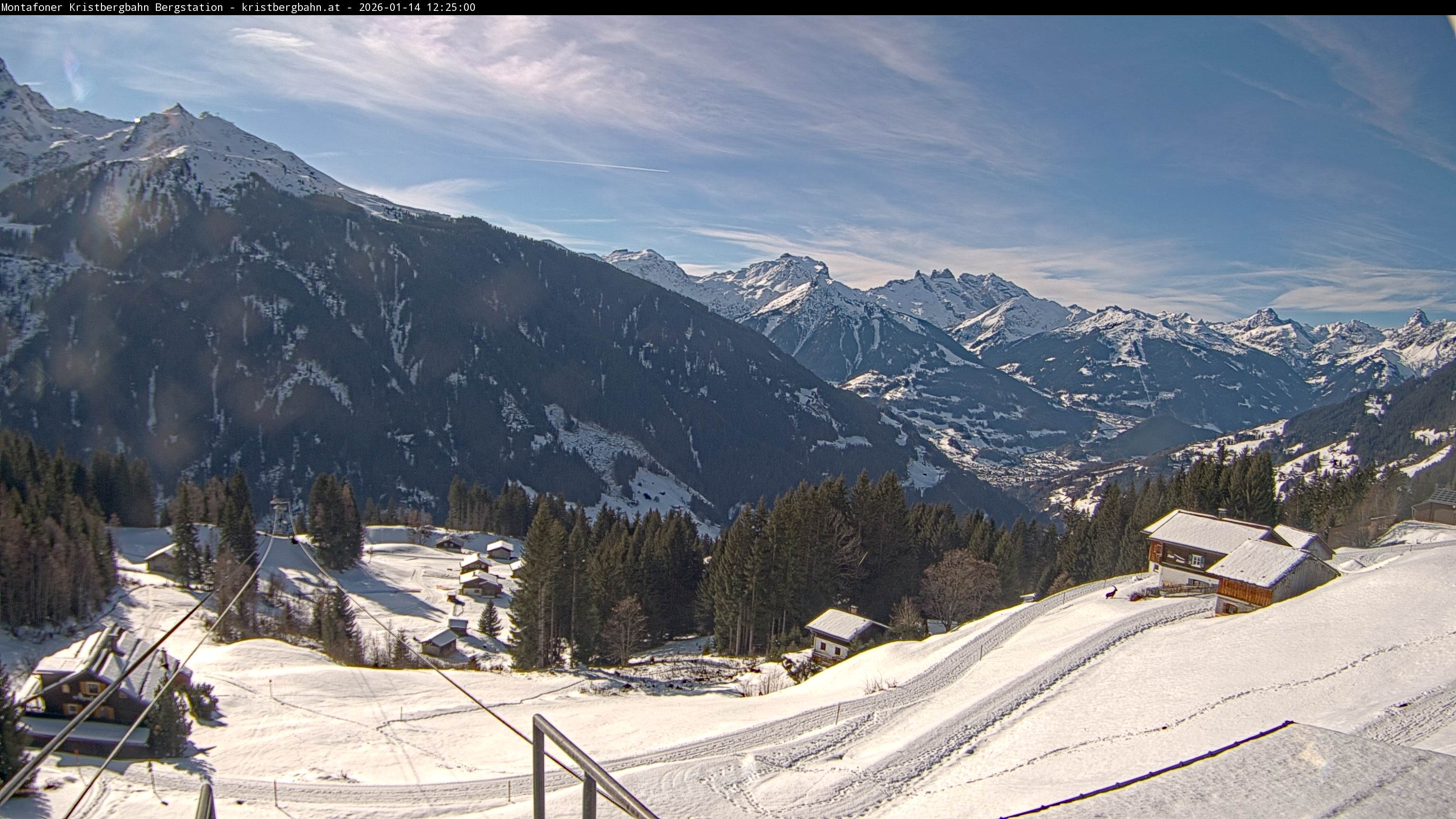 Archiv Foto Webcam Bergstation Montafoner Kristbergbahn, Vorarlberg