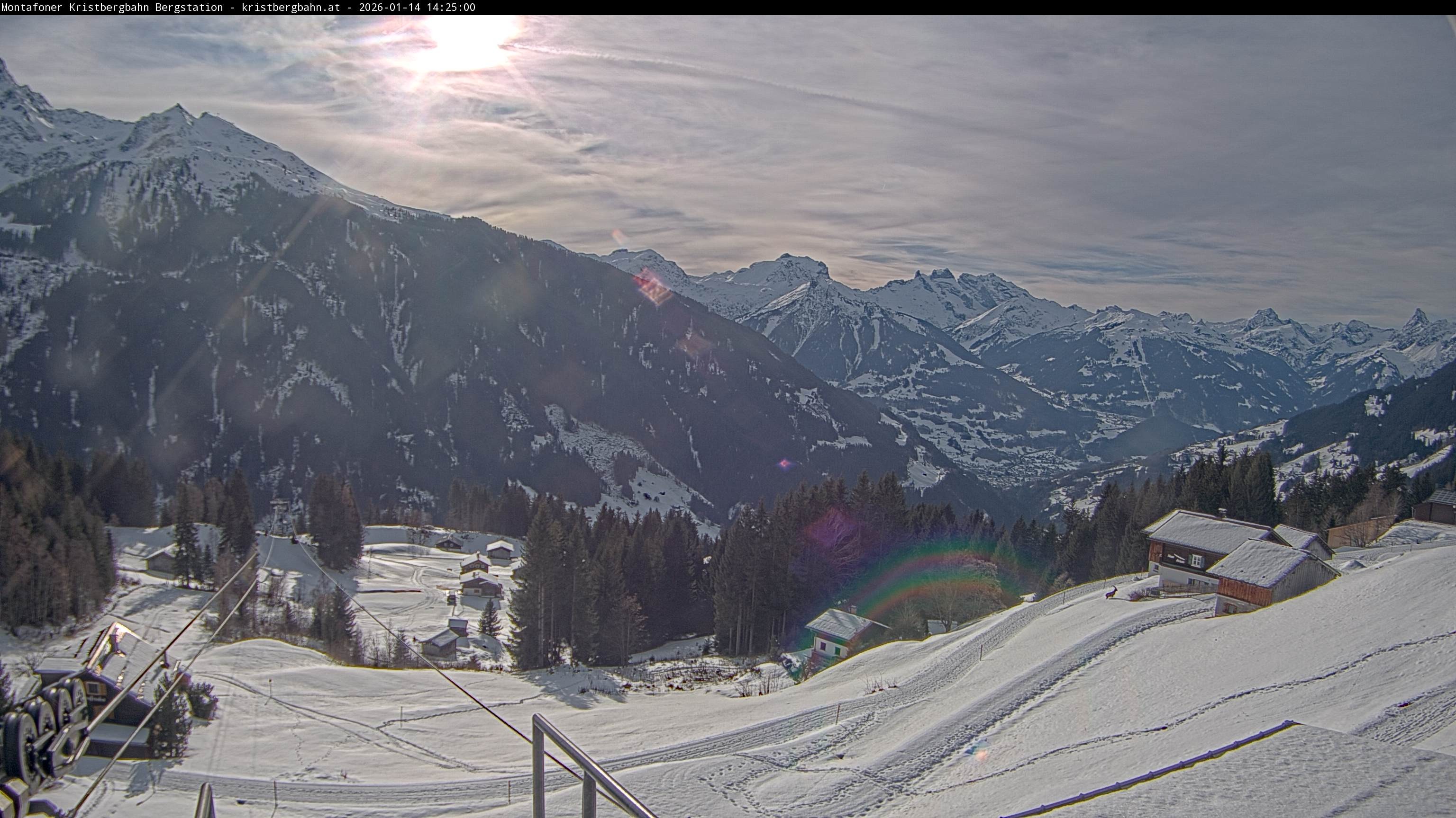 Archiv Foto Webcam Bergstation Montafoner Kristbergbahn, Vorarlberg