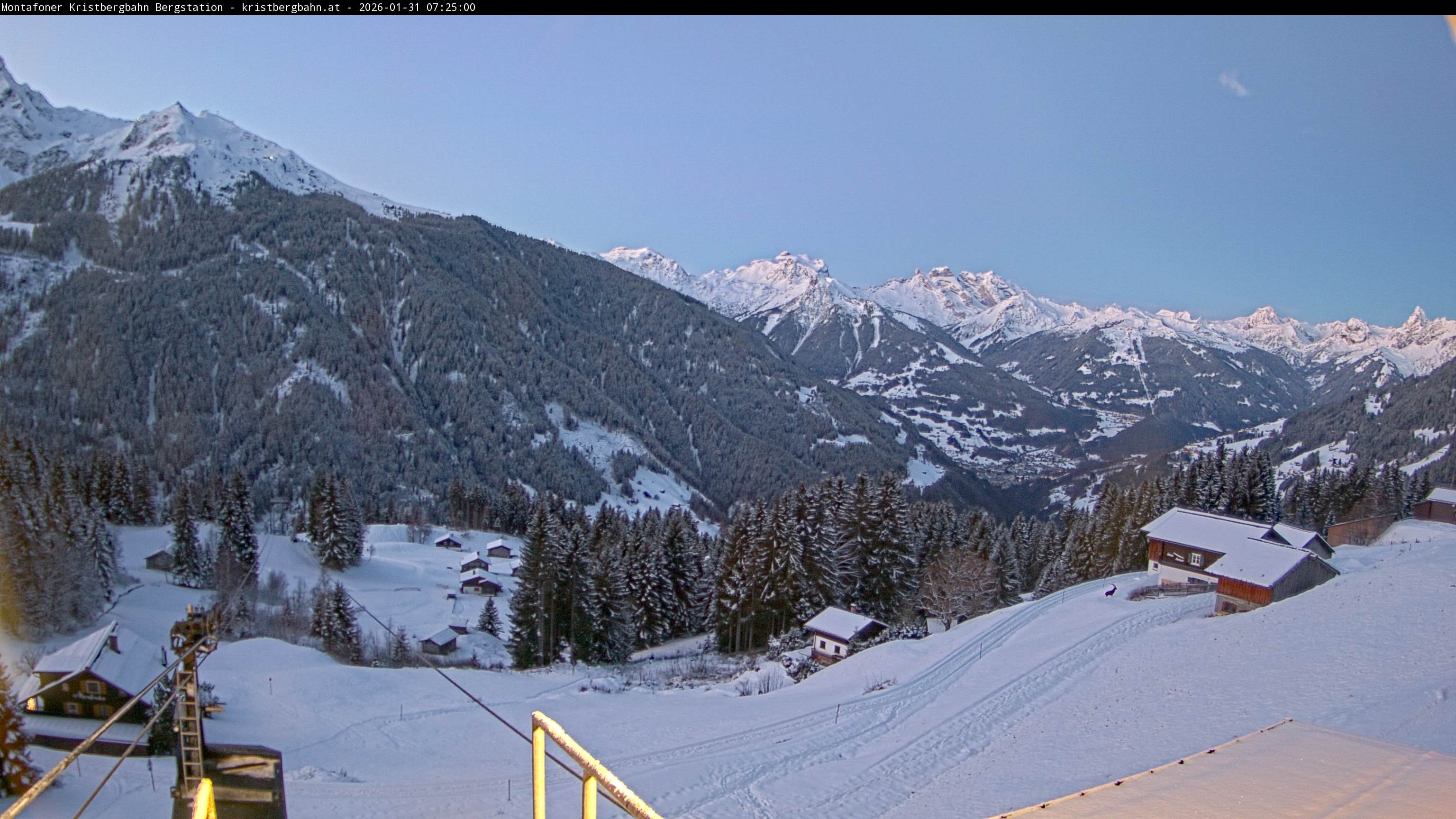 Archiv Foto Webcam Bergstation Montafoner Kristbergbahn, Vorarlberg